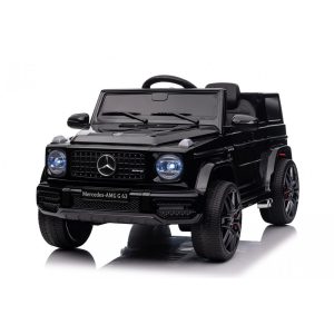 Електрическа кола Mercedes benz G63 AMG с два мотора Лицензирана оригинална с MP3 и дистанционно управление 12V Черна / Бяла