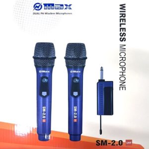 2 броя безжични микрофони SM-2.0 с UHF предавател – свобода на движение за всяко събитие! 🎤