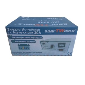 Зарядно Устройство KraftWorld 30A, за Акумулатори 6V и 12V