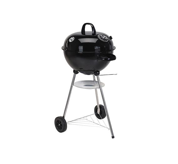 БАРБЕКЮ СФЕРИЧНО С КАПАК BBQ 47см ЧЕРНО С КОЛЕЛА БАРБЕКЮТА БАРБЕКЮ СФЕРИЧНО С КАПАК BBQ 47см ЧЕРНО С КОЛЕЛА