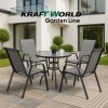 Градински Сет Capri KraftWorld 4 стола и маса – водоустойчиви с UV защита