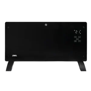 Конвектор със стъклен панел Ziel GPH-20EAB 2000 W черен WiFi