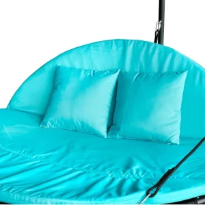 SkyLounge Butterfly – Луксозна градинска люлка със сенник lake blue