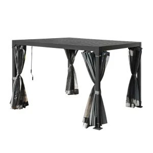 Prestige Pergola 3×3 – Луксозна алуминиева пергола в тъмносив антрацит