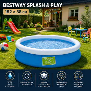 Басейн Детски Надуваем 152×38см Bestway 57241 Splash and Play