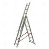 Алуминиева трираменна стълба ALPOS 3×7 – 3.3 м, 150 кг, професионален клас