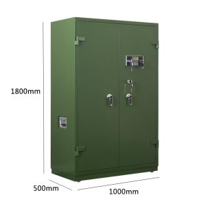 Професионален сейф с голям капацитет 180×50×110 см – стоманен сейф с двойна защита и аларма