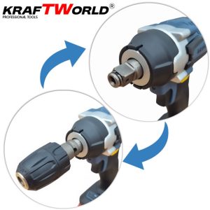 Акумулаторен комплект KraftWorld 5в1 – Лазерен Нивелир, Гайковерт – Винтоверт, Перфоратор, Ъглошлайф