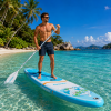 Надуваем SUP падъл борд FunWater – комплект с гребло, помпа и раница