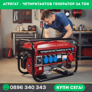 Агрегат 4,5 киловата - четиритактов Генератор за ток