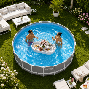 Сглобяем басейн Intex Prism Frame 26732 – Ø549 × 122 см, с филтърна помпа и аксесоари