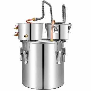 Професионален казан за дестилация 50 л – Thumper Keg, водна помпа и меден охладител
