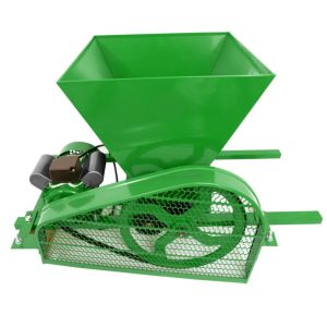 Електрическа гроздомелачка 750W – издръжливи ролки, стоманена вана, 450кг/час