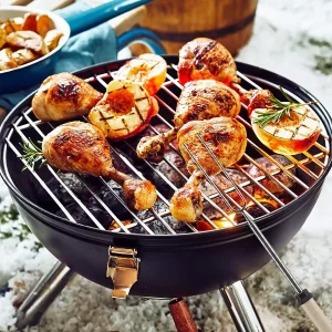 БАРБЕКЮ СФЕРИЧНО С КАПАК BBQ 31см ЧЕРНО