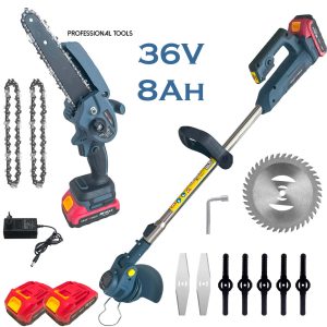 Комплект Акумулаторен Тример и Резачка за Клони 36V 8Ah