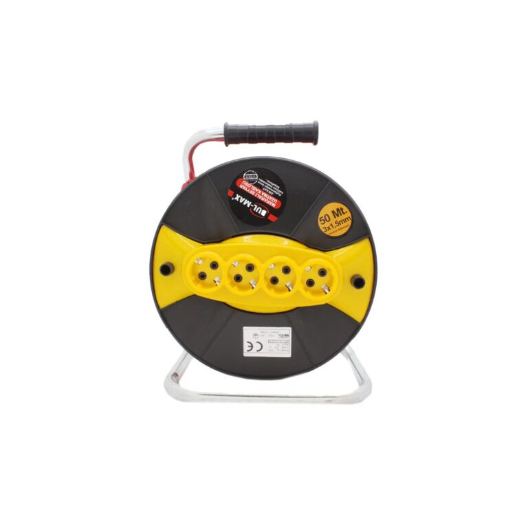 Удължител с макара Bul-Max 50m, 4 гнезда, 3×2,5 mm, транспортна дръжка ЗА ГРАДИНАТА Удължител с макара Bul-Max 50m, 4 гнезда, 3×2,5 mm, транспортна дръжка