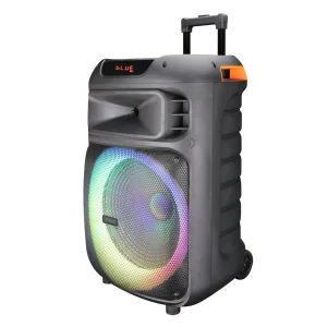 Активна Тонколона Muhler MAX777XR – 15” + 1”, 40W RMS, Bluetooth, FM радио, USB/TF, LED осветление, 2 безжични микрофона, Батерия 7.4V/3600mAh