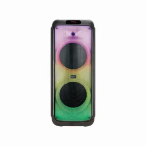 Активна Тонколона Diplomat DR20 – 120W, 2x12” + 3”, Bluetooth, USB, FM радио, LED осветление, 2 безжични микрофона