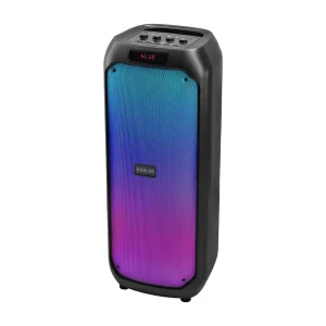 Активна Тонколона Muhler MAX881R – 2×8”, 40W, Bluetooth, LED осветление, FM радио, USB, 2 безжични микрофона