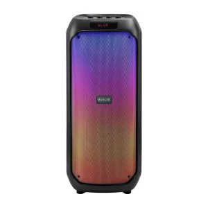 Активна Тонколона Muhler MAX881R – 2×8”, 40W, Bluetooth, LED осветление, FM радио, USB, 2 безжични микрофона