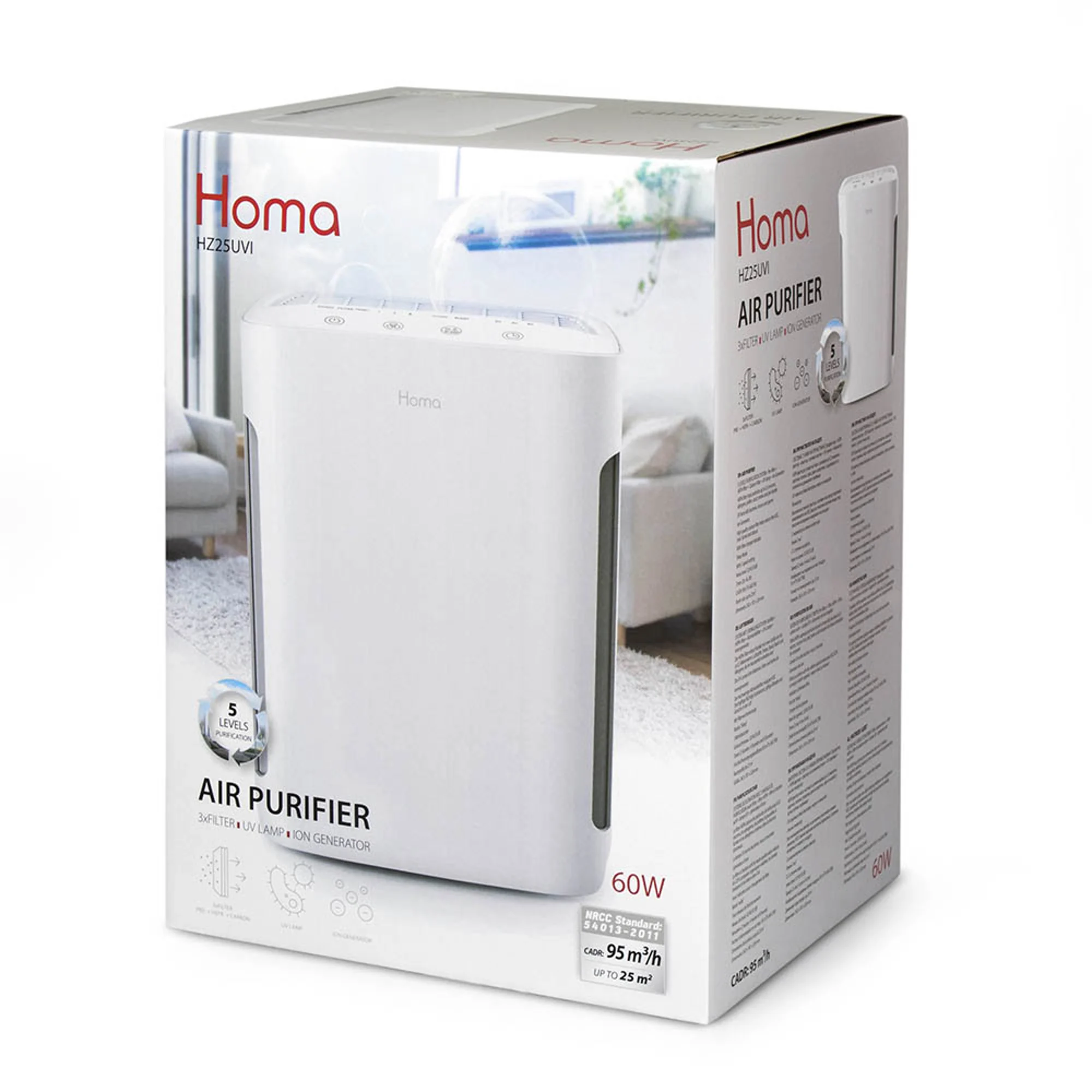 Въздухопречиствател HOMA HZ25UVI ЕЛЕКТРОУРЕДИ Въздухопречиствател HOMA HZ25UVI