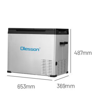 Компресорен хладилник за кола Olesson 38 л с две отделения – 12V/24V/220V, от -20°C до +20°C